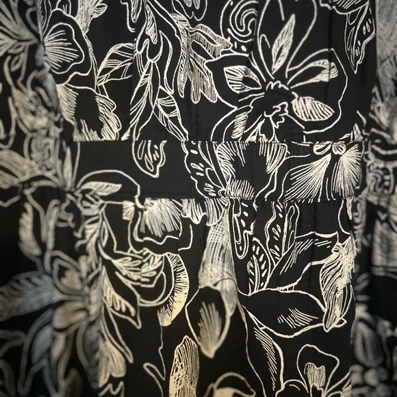 NWT Lane Bryant Black Shirred Scoop-Neck Tiered Maxi Dress Size 28 plus size - Picture 7 of 13